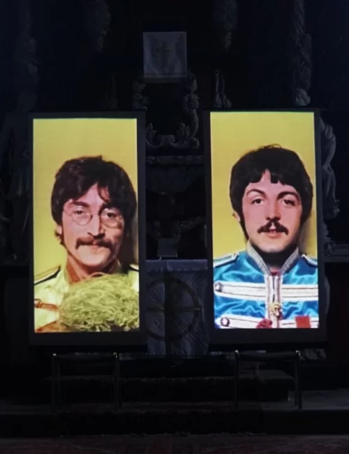 Probe zur Multimediashow "Beatles Love"